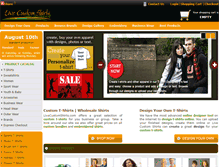 Tablet Screenshot of livecustomshirts.com